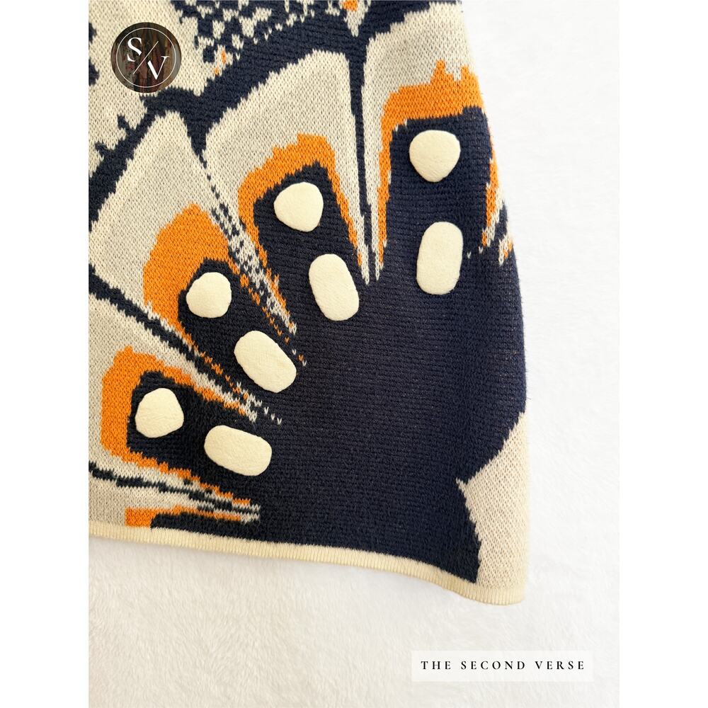 Celia Prado Sleeveless Knit Short Dress Abstract Boho Embellished Size S - Picture 5 of 9